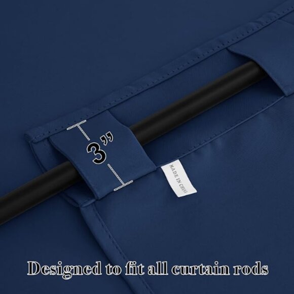 NWOT RYB HOME Blackout Curtain, 42x45, Navy, 1 Panel - Picture 3 of 6